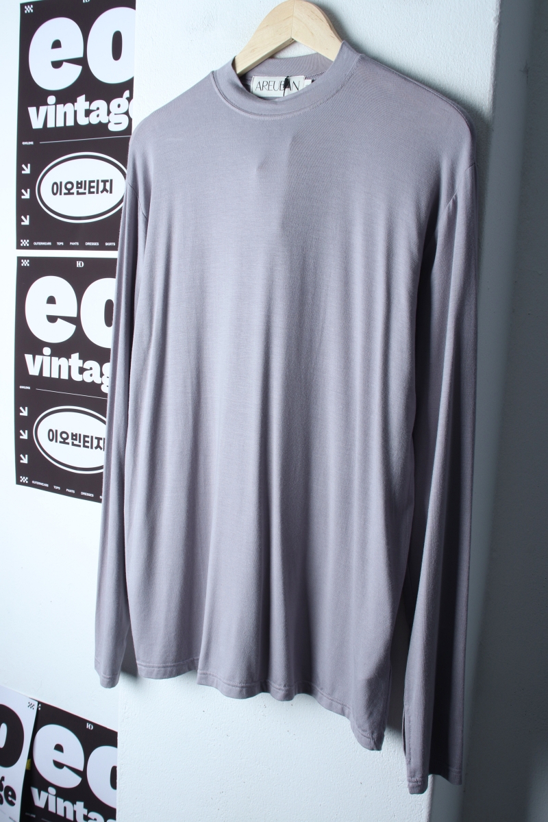 (L-XL) 아르반 긴팔티셔츠 새상품 무지 스판 그레이-82AA