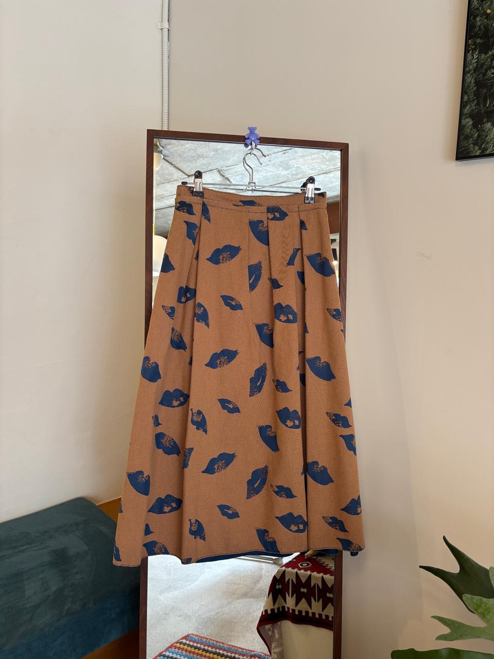 랑방(Lanvin)  립(입술) 프린트 스커트