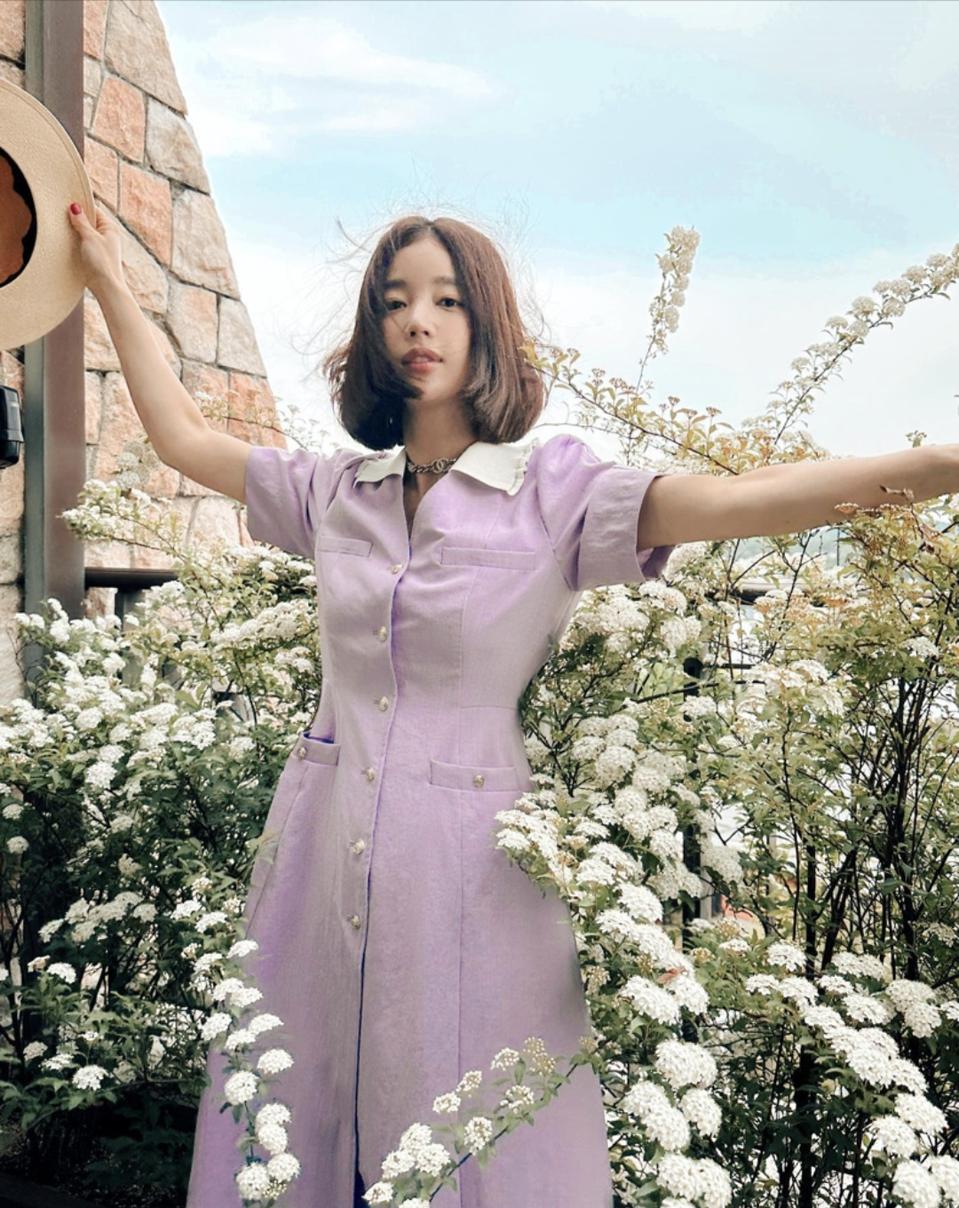시슬리 니트칼라 원피스 66사이즈(기은세 착장)