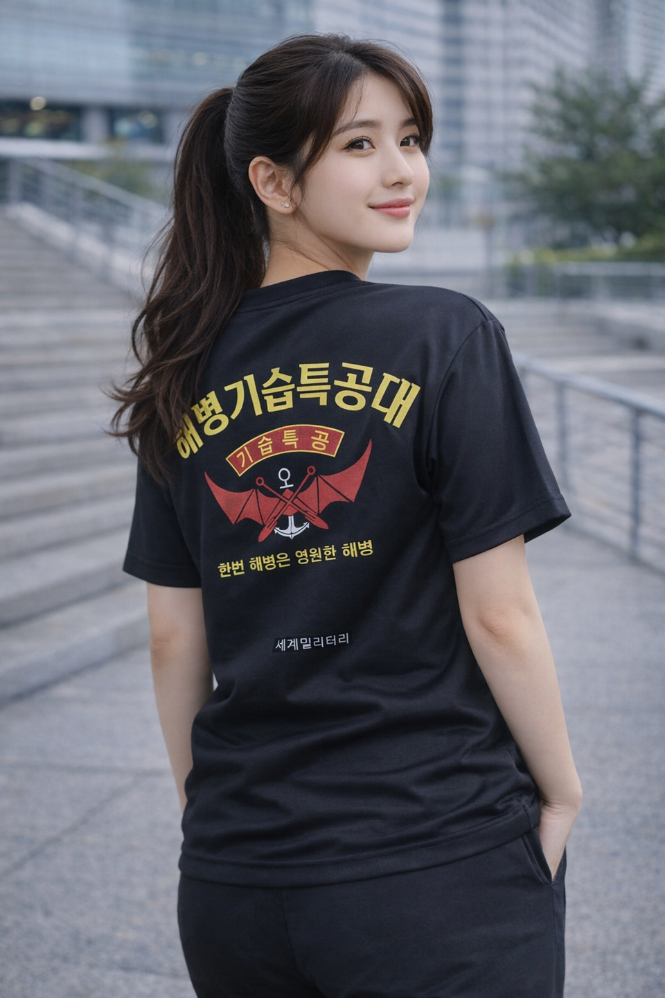 대한민국 해병대 쿨론 반팔 기습특공 (IBS) 반팔 티셔츠