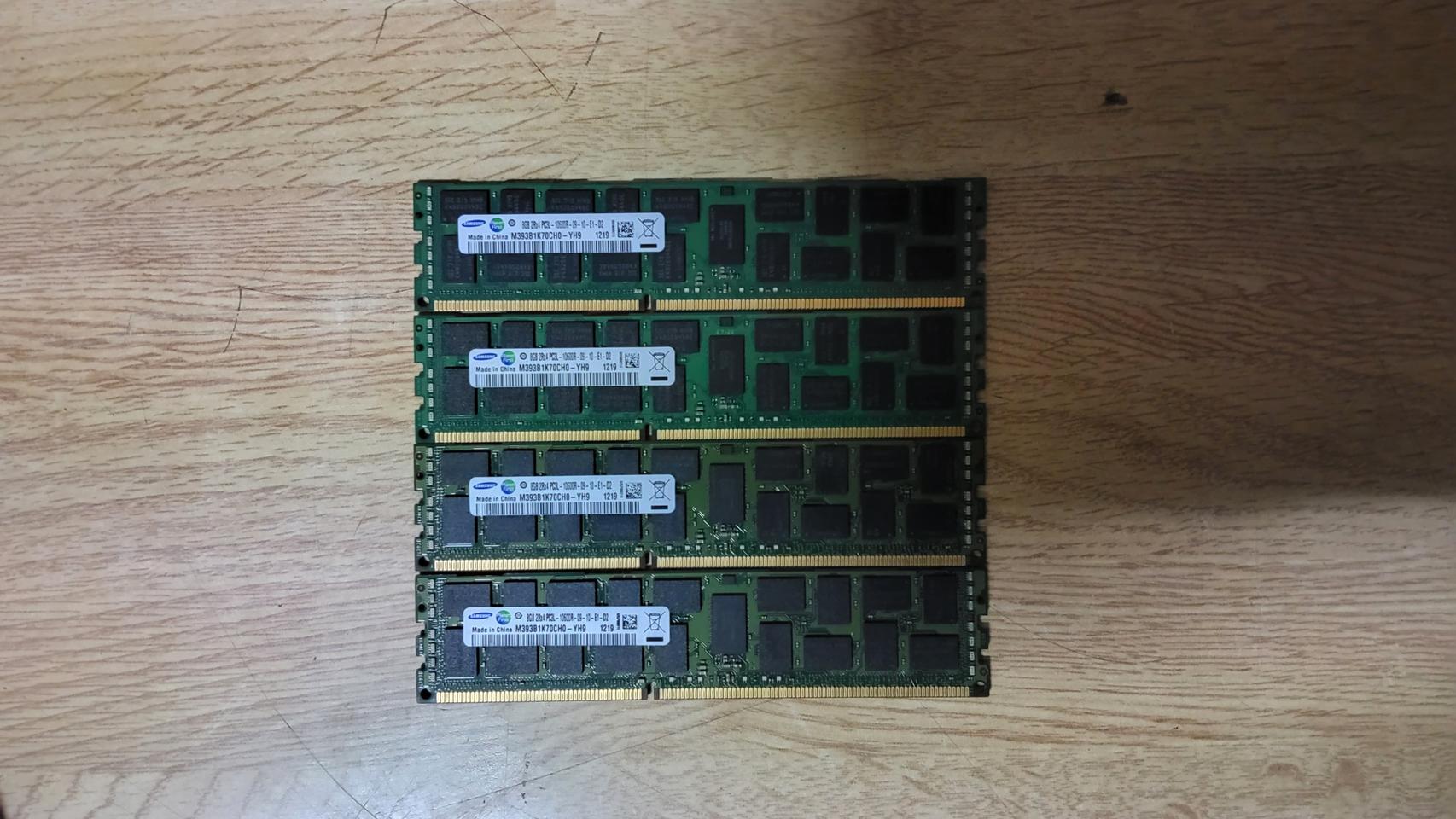 컴퓨터 데스크탑 램 DDR3 10600 8GB 4개 일괄판매