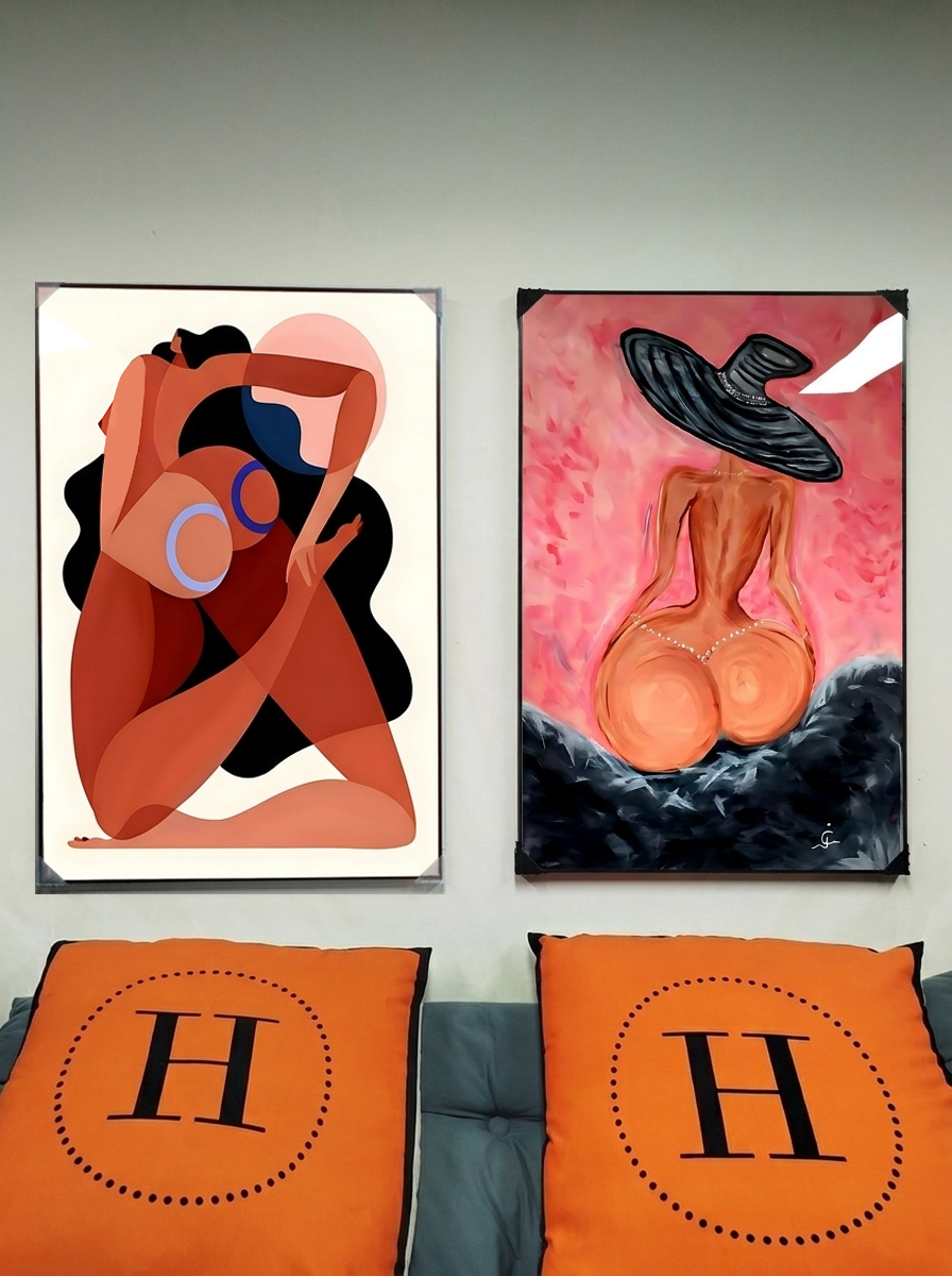 그림 액자 팝아트 인테리어소품: 여성 그림의 추상적 표현 대형그림액자