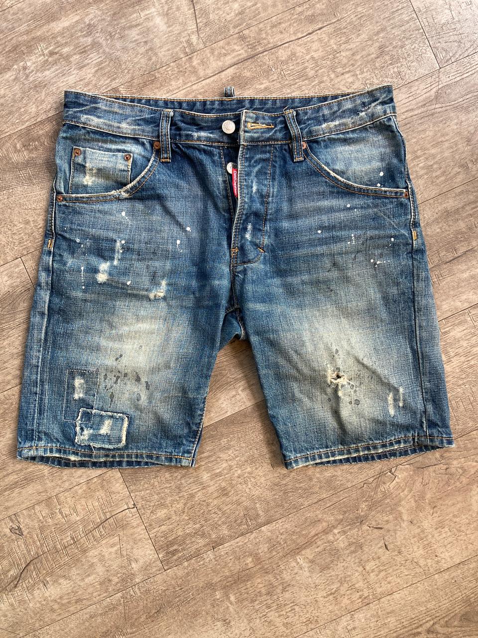 디스퀘어드2 워싱 데님 반바지 48