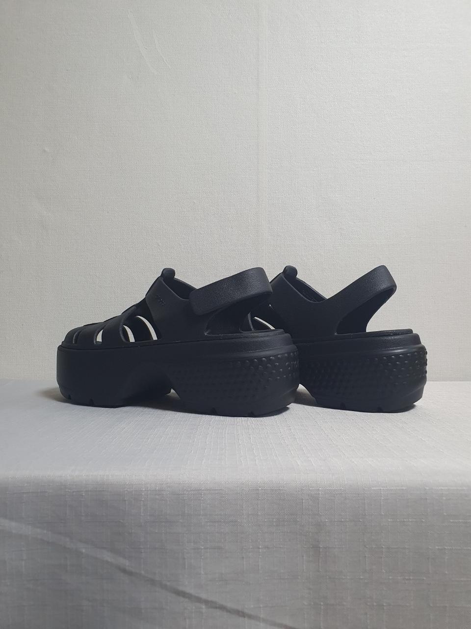 230mm 크록스 스톰프 피셔맨 샌들 블랙