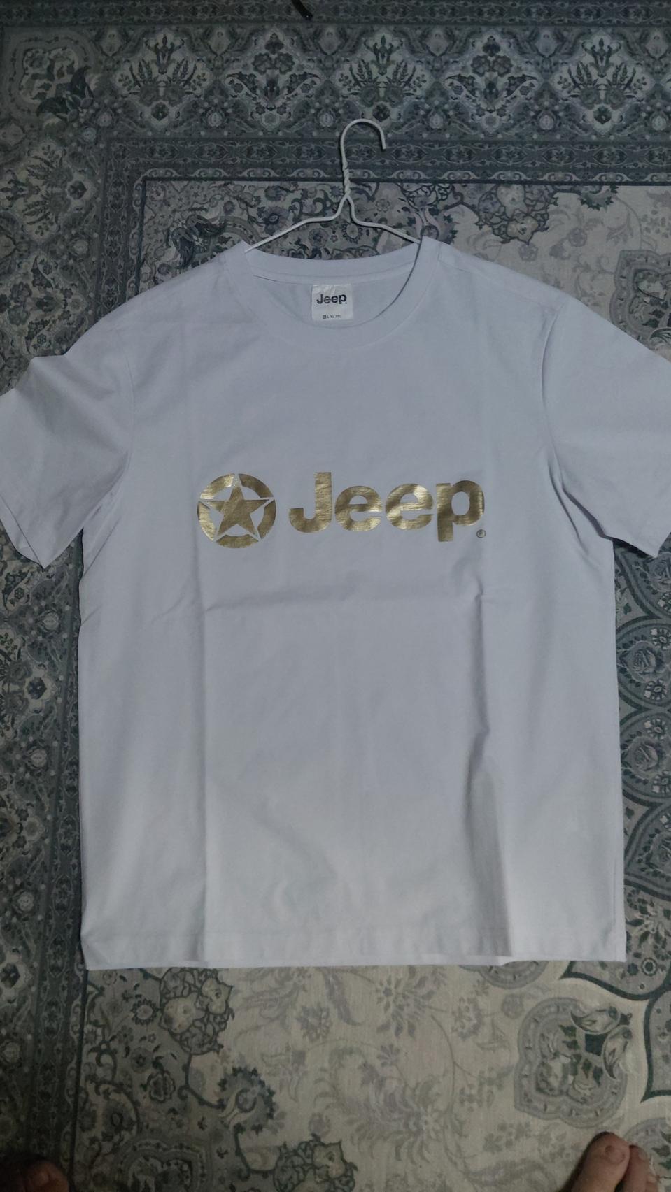 깔끔한 화이트 색상의 Jeep 반팔티M