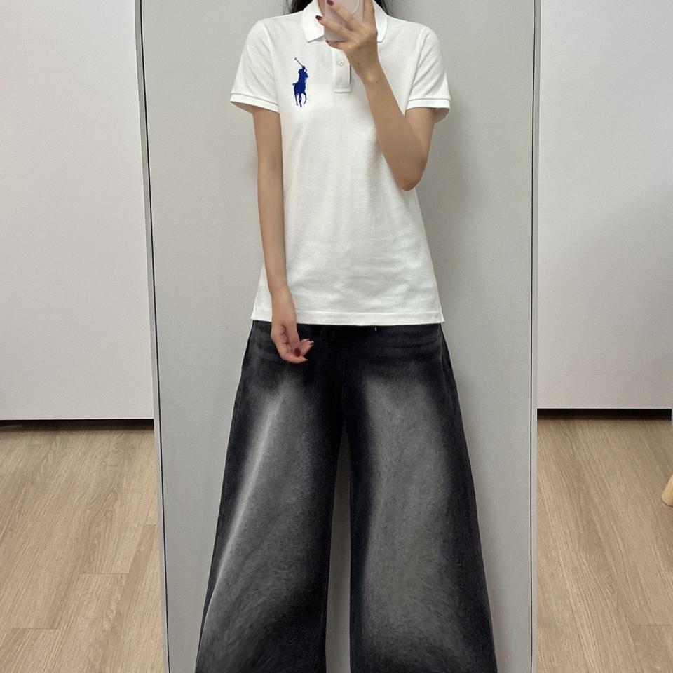 폴로 랄프로렌 빅포니 화이트 카라 반팔 티셔츠