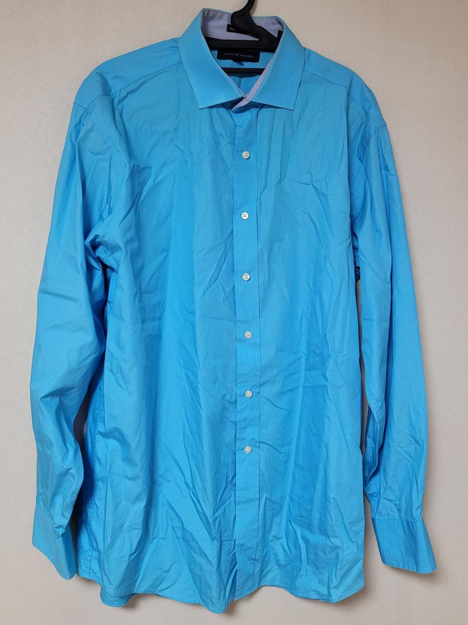 타미힐피거 레귤러핏 셔츠 블루 105