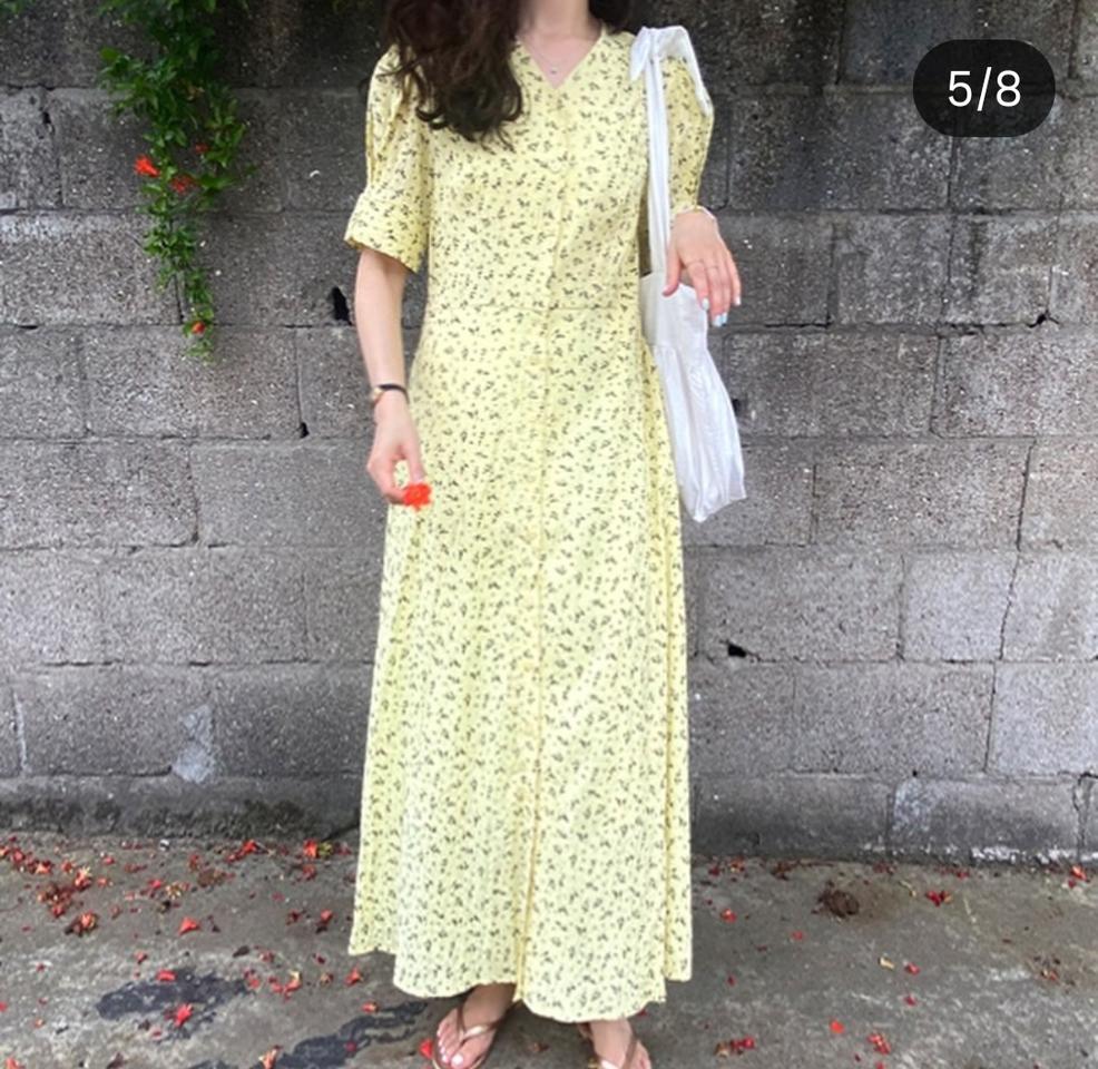 로즈베이  미라벨 잔꽃 원피스 66사이즈