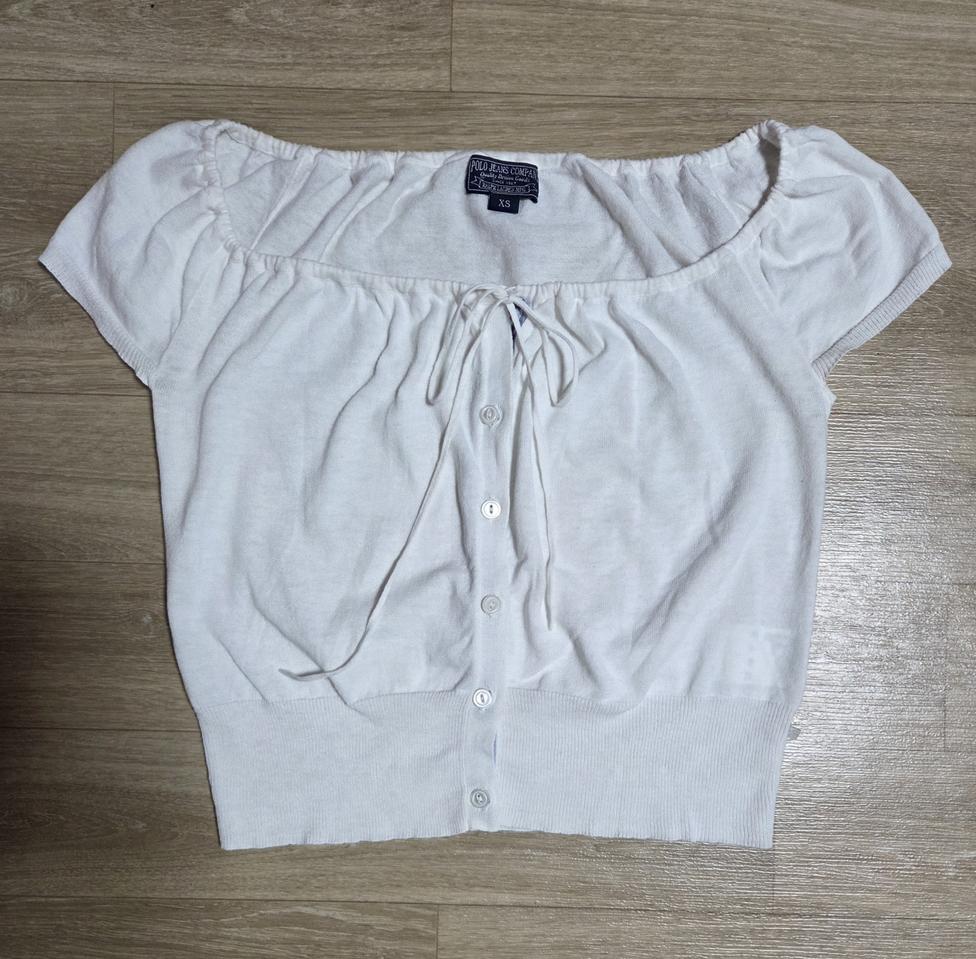 폴로 진 컴퍼니 크롭 블라우스 XS