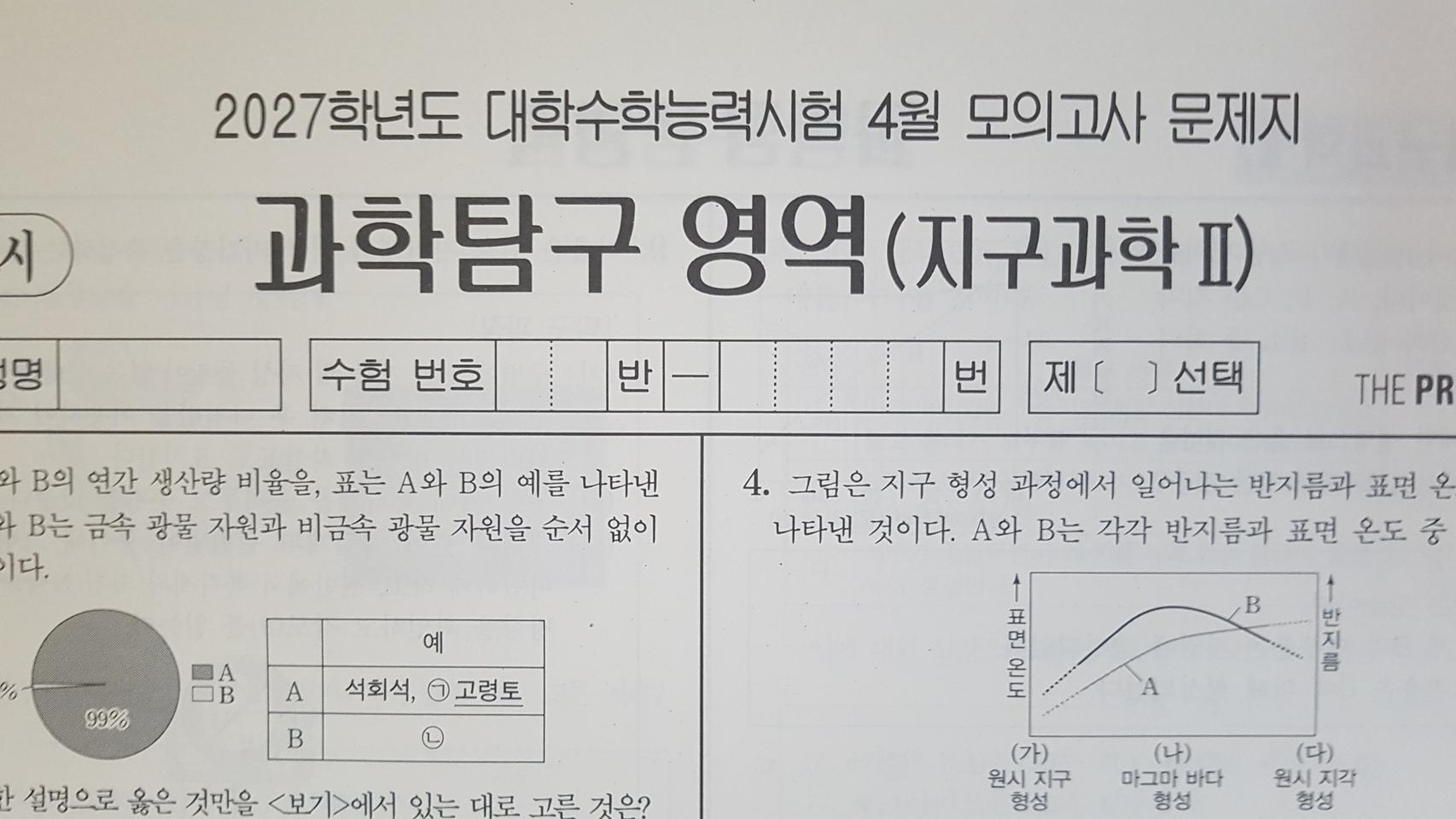 수능 대성 더 프리미엄 모의고사 4월 지구과학2