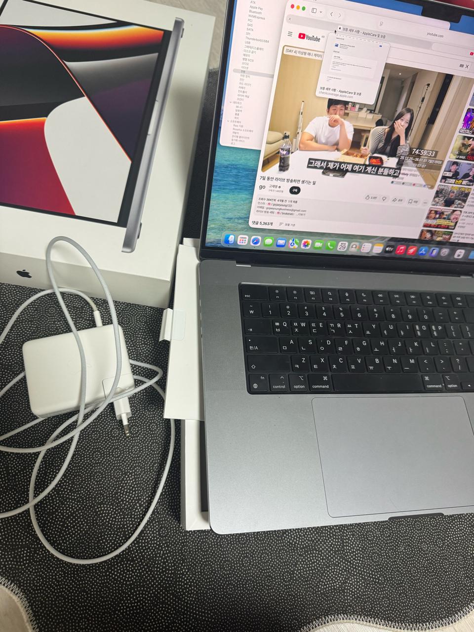 맥북프로 16인치 M1pro 16메모리512GB S급 풀박스