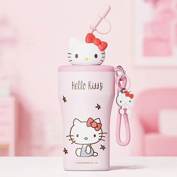 헬로키티 피규어 빨대 텀블러 630ml(핑크)