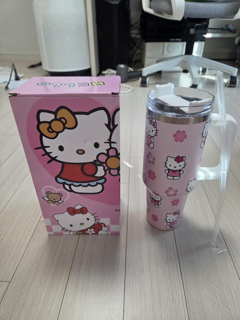 헬로키티 40oz 핑크 텀블러