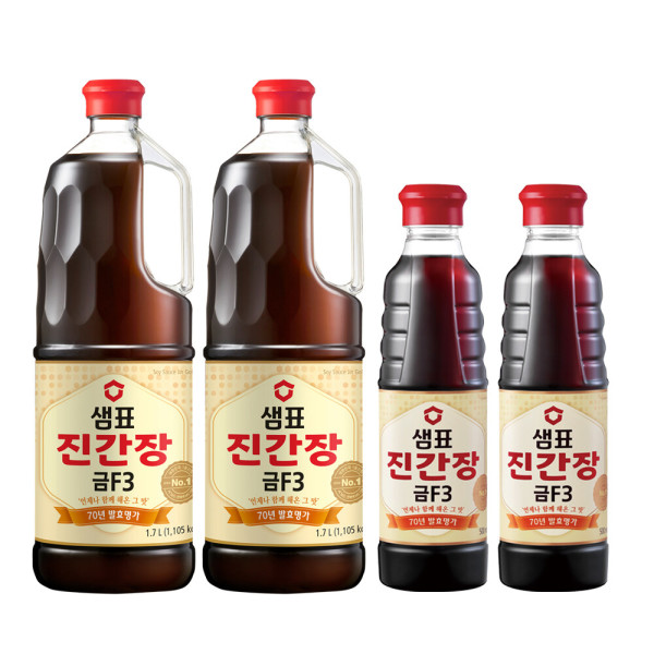 샘표 진간장 금F3 1.7L 2개 +500ml 2개