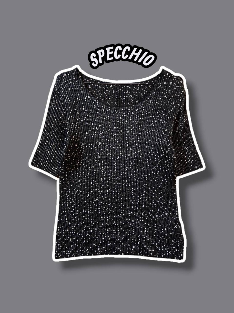 M/ SPECCHIO 스피치오 플리츠 반팔 티셔츠 /0701