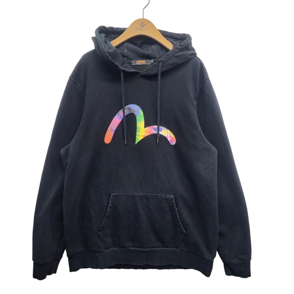 [110] Evisu 에비수 프린팅 로고 후드 티셔츠