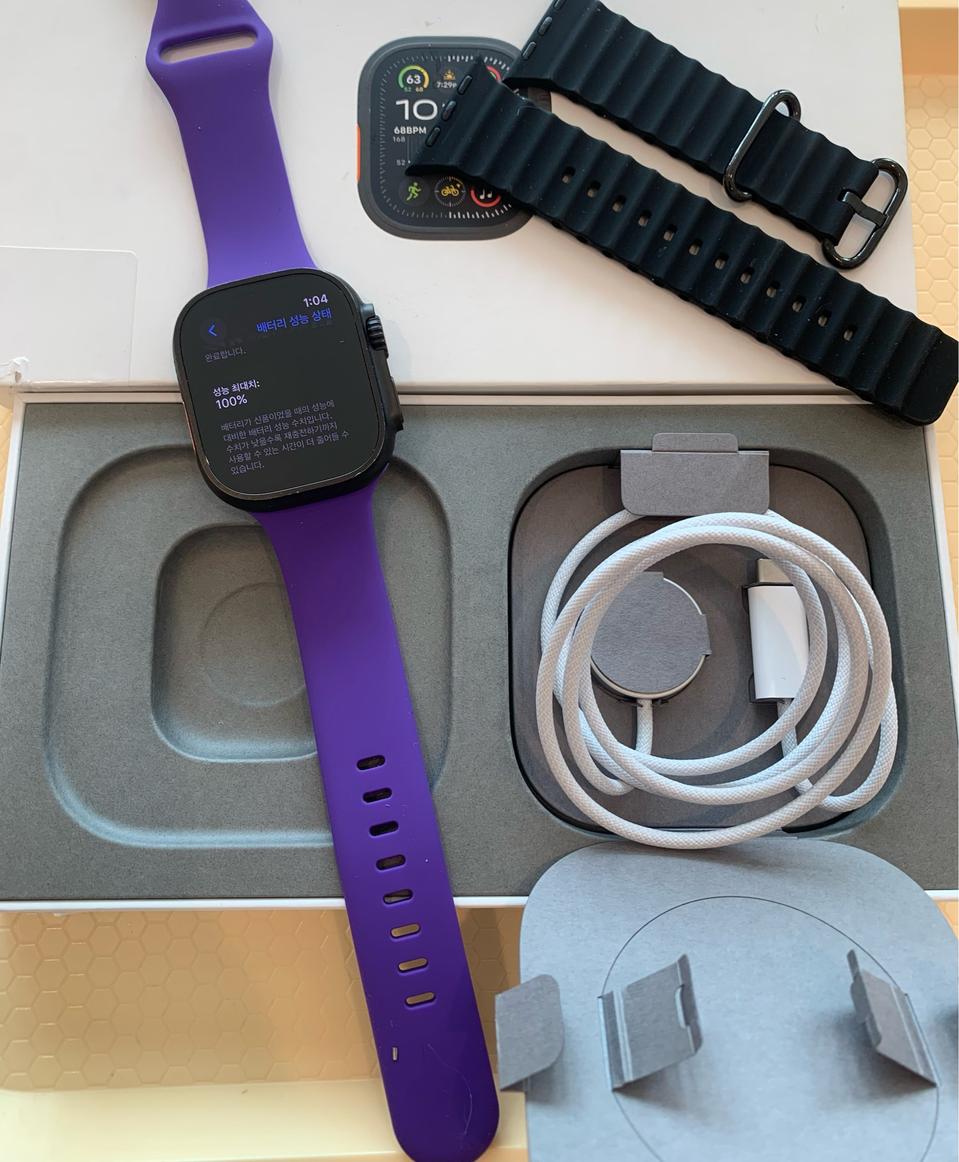 애플워치 울트라2 블랙 49mm 100% 애플케어플러스26/11