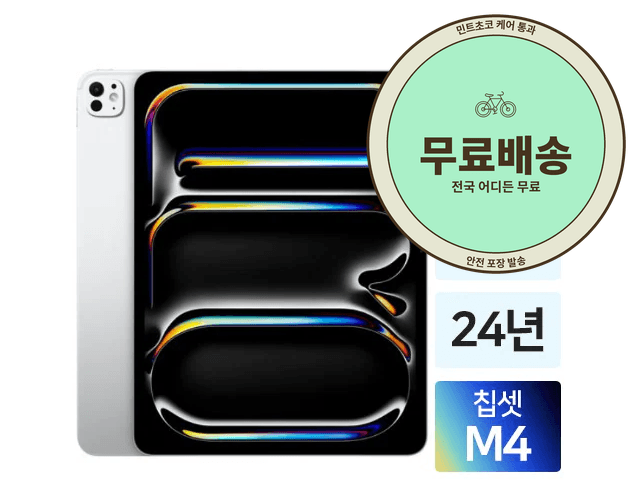 아이패드 프로 11인치 M4 256GB 와이파이 실버 풀박스 기스 없음
