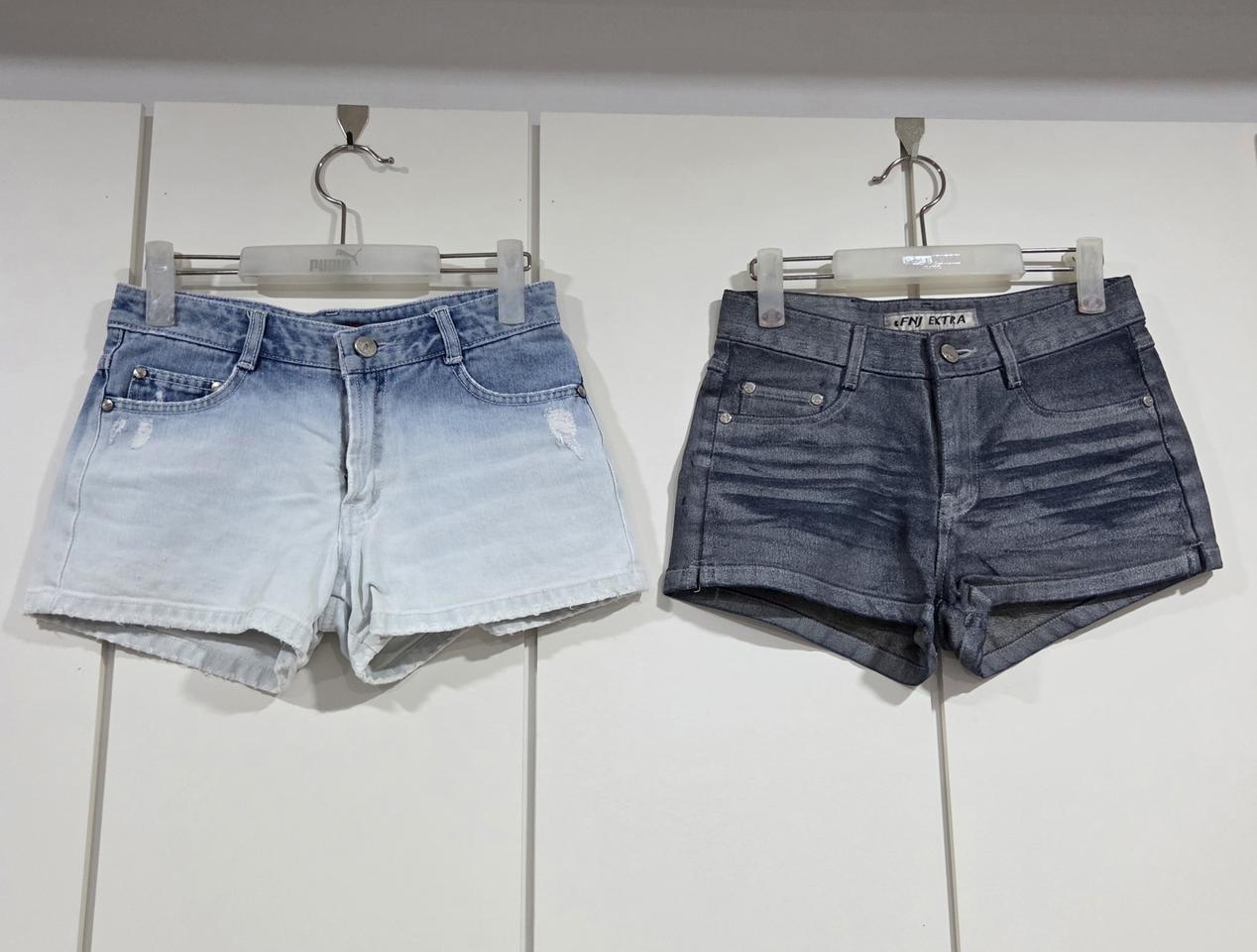 FNJ JEANS  데님 핫팬츠 2종.데님 숏팬츠.청반바지