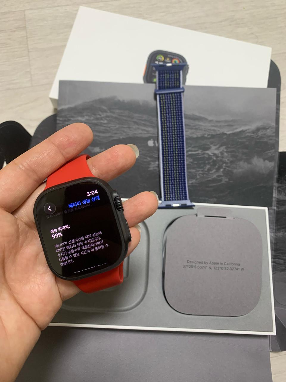애플워치 울트라2 49mm 블랙 애플케어플러스 배터리99%