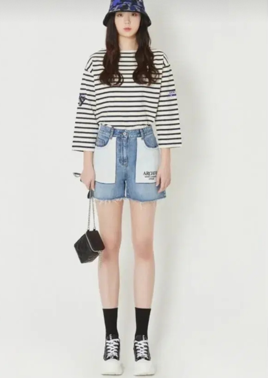 데님 숏팬츠