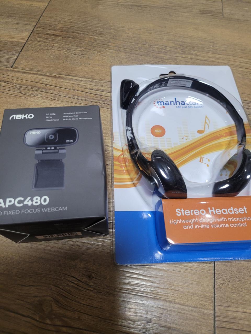 ABKO APC480 SD 웹캠 및 헤드셋 - 새상품