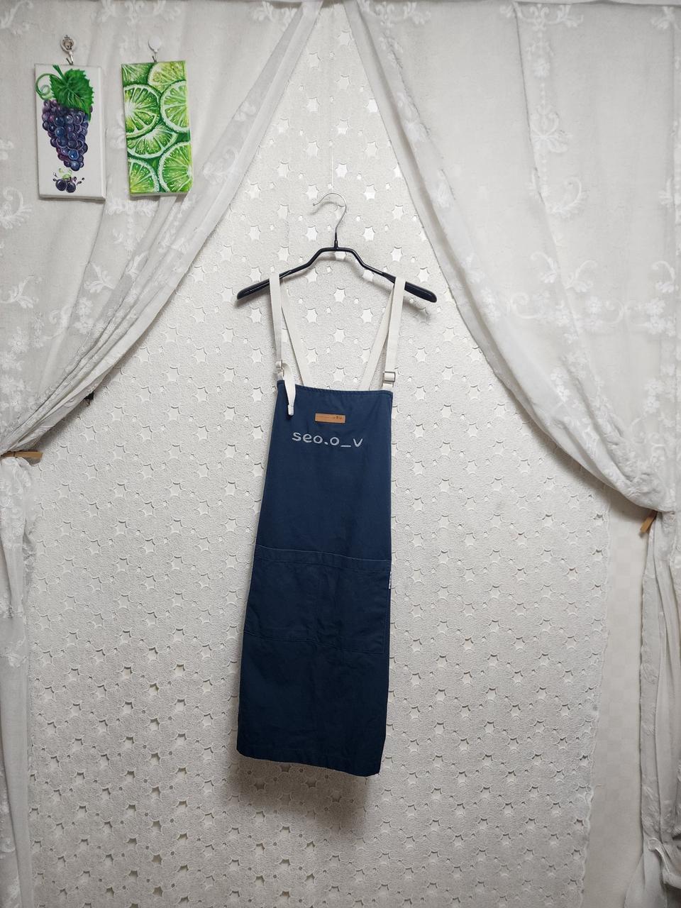 청록색 앞치마 프리사이즈