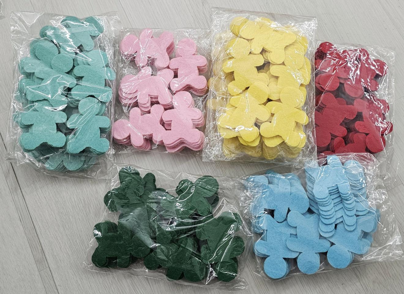 펄트장식 사람 6색 50개 일괄