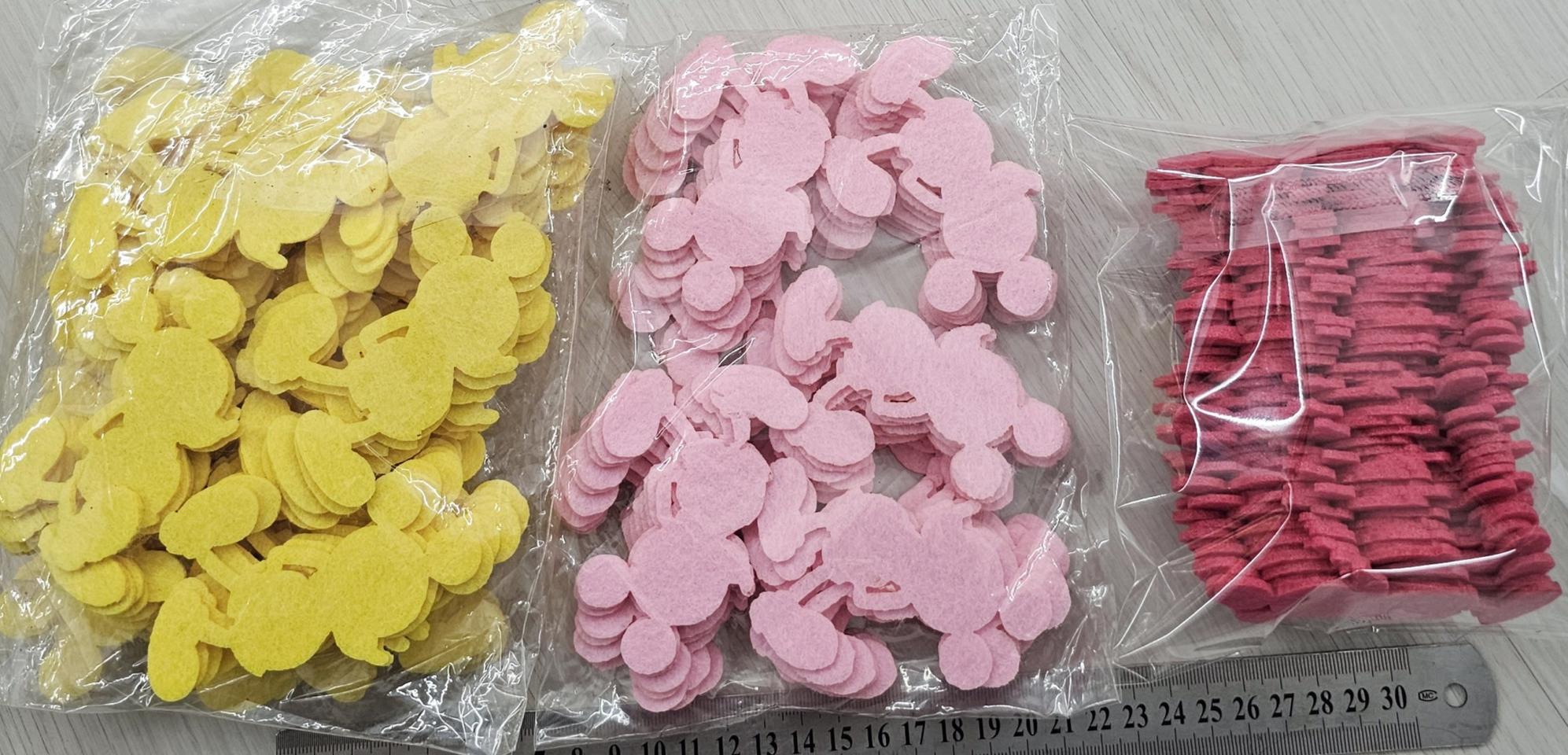 펄트장식 미키마우스 3색 50개 일괄