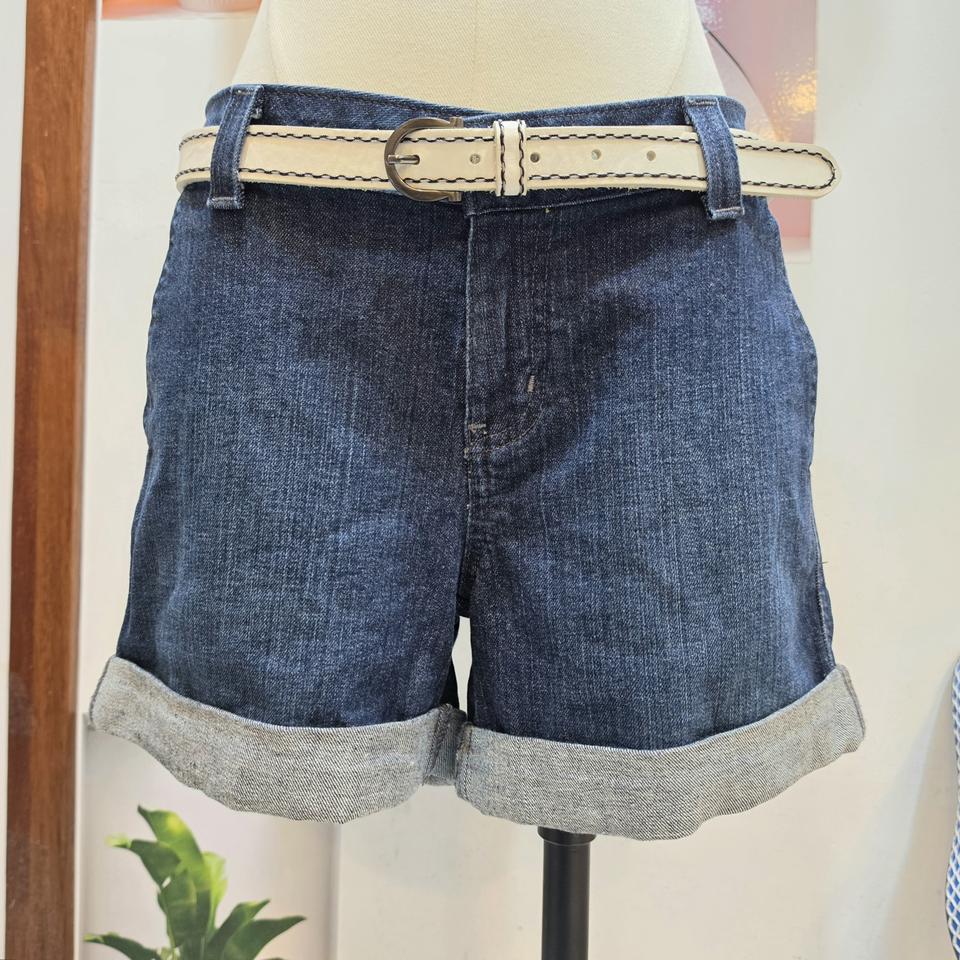 DKNY JEANS 롤업 데님 숏팬츠