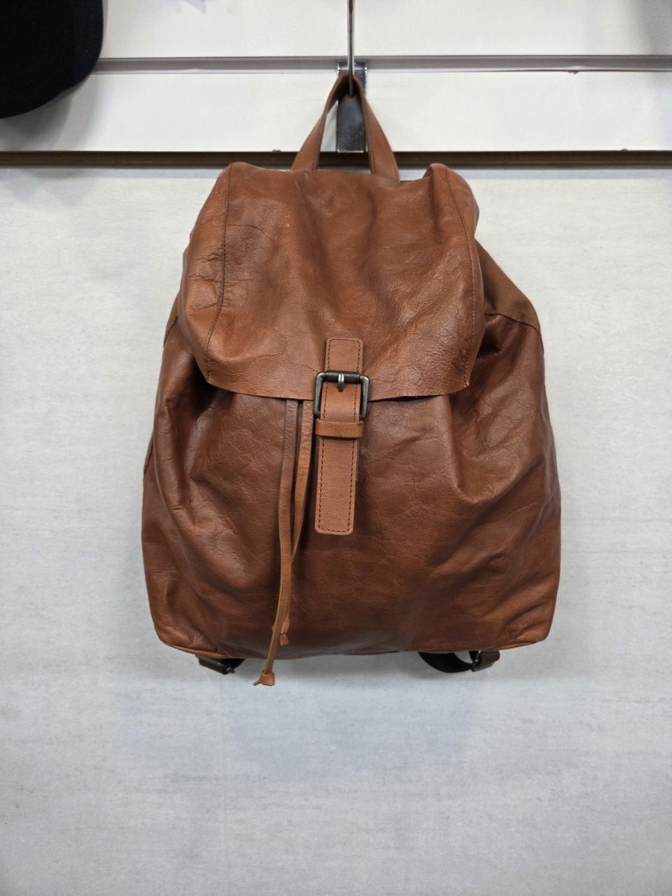자라 빈티지 소가죽 브라운 백팩