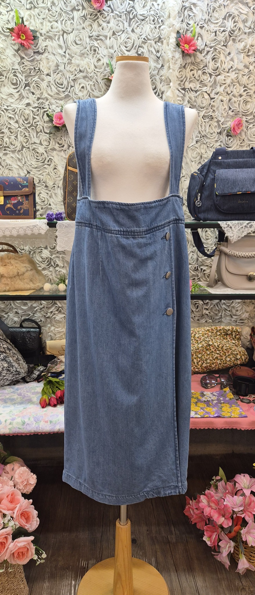 LOWRYS FARM 데님 뷔스티에 롱원피스(77)