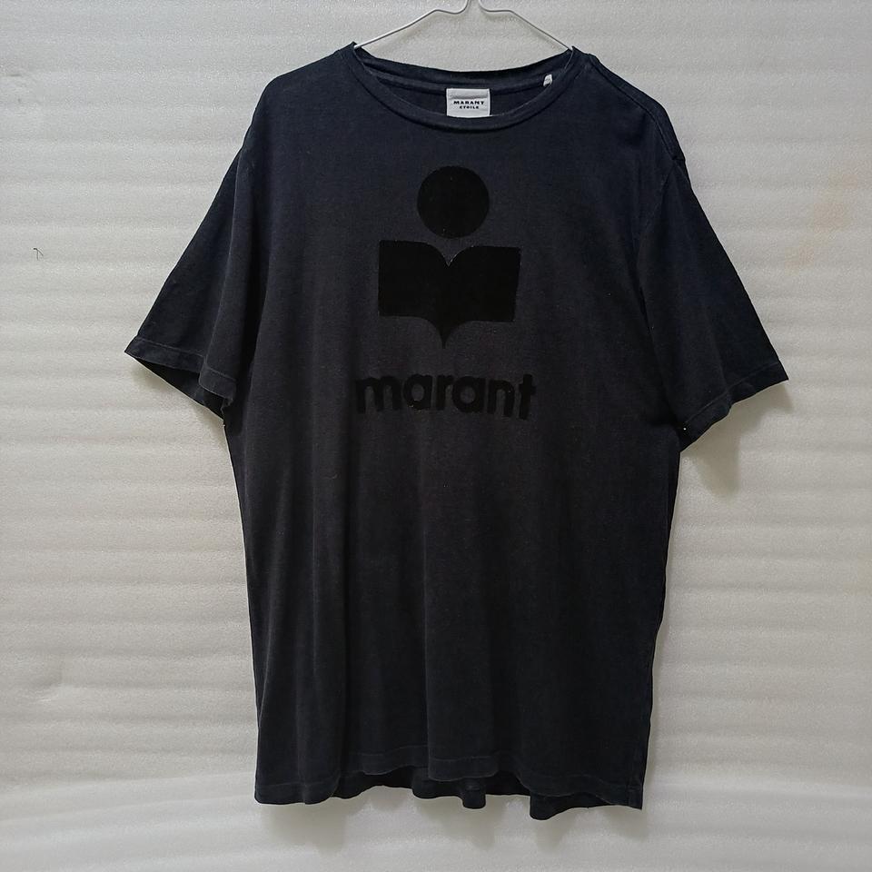 이자벨마랑 즈웰 린넨 라운드 반팔 티 여성 L XL 블랙 사랑봉봉