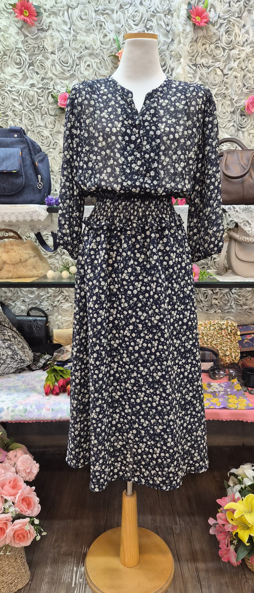 W CLOSET 쉬폰 롱원피스 55 66 77 프리사이즈