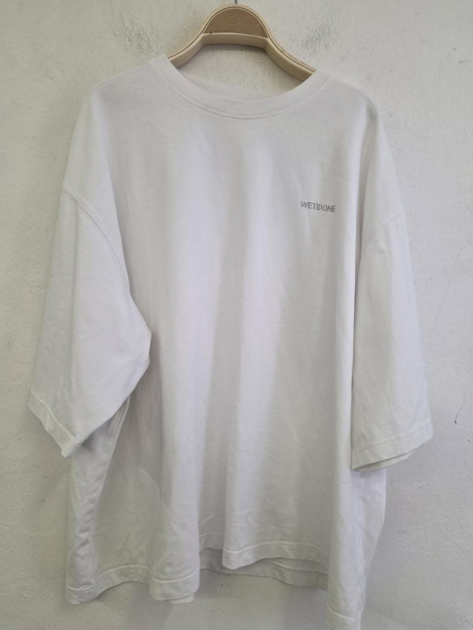 WETIDONE 화이트 오버핏 반팔티 XL