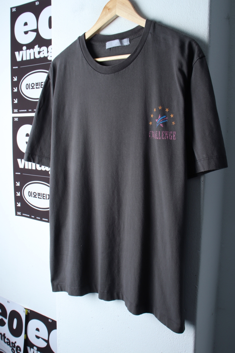 (2XL) 에잇세컨즈 반팔 티셔츠 빅사이즈 프린팅 차콜-H34598