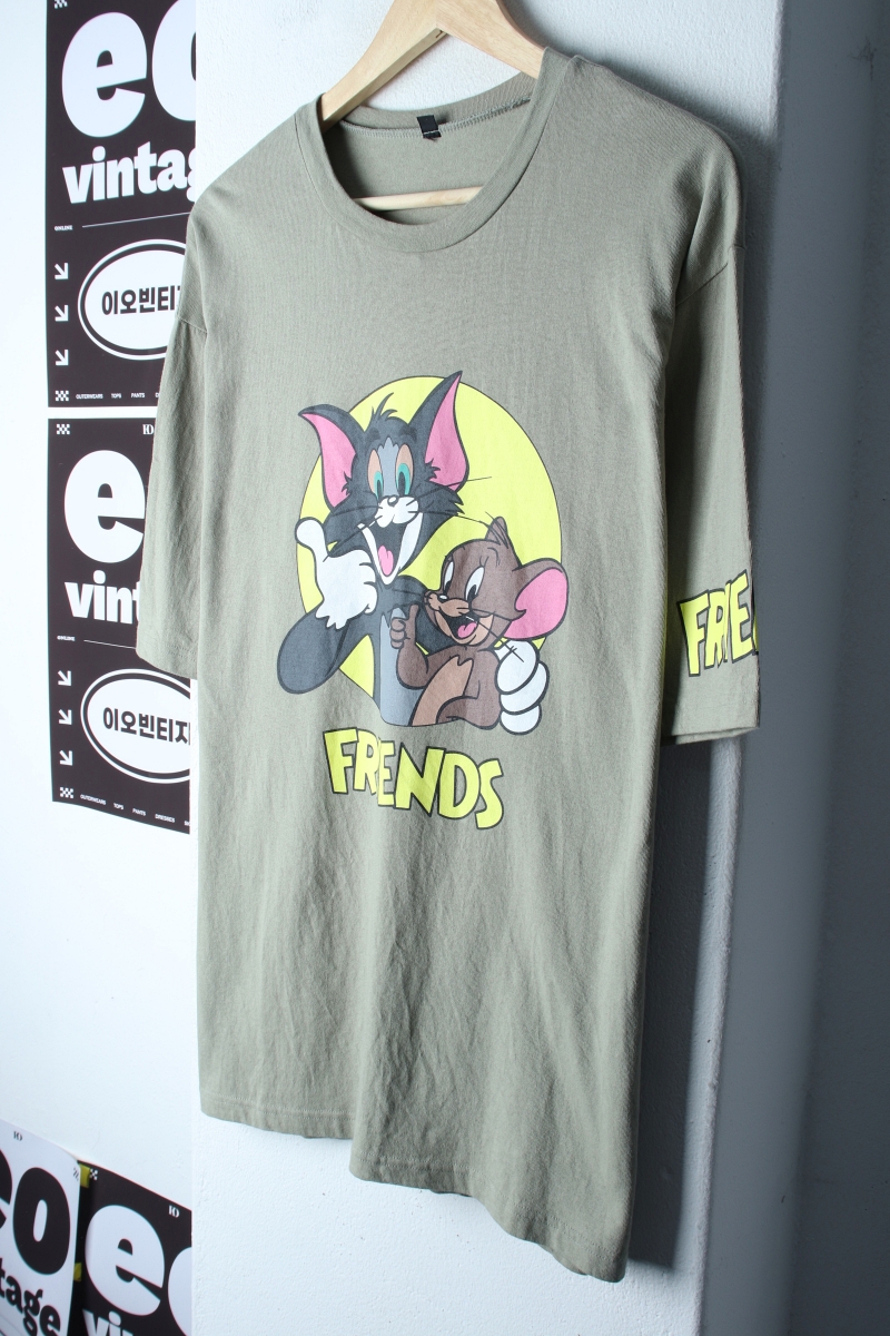 (XL-2XL) 브랜드빈티지 반팔 티셔츠 빅사이즈 톰과제리-H34602