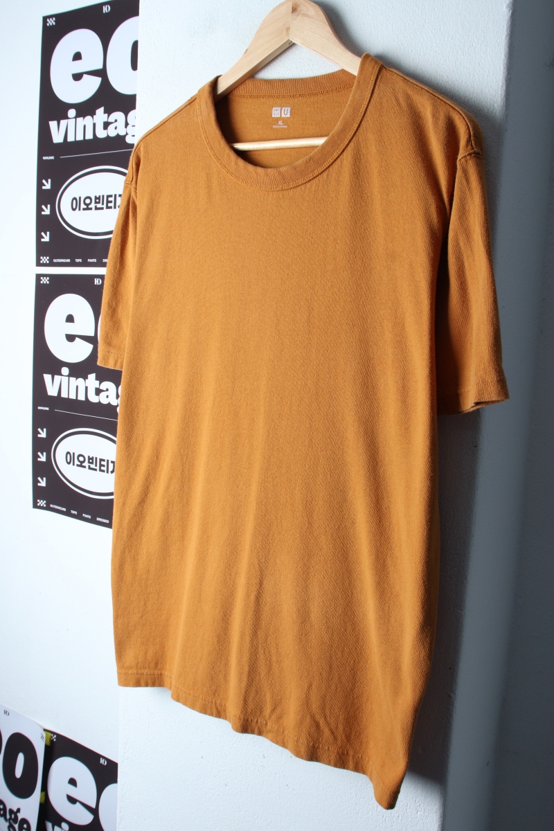 (XL-2XL) 유니클로 반팔 티셔츠 빅사이즈 U라인 무지-H34607