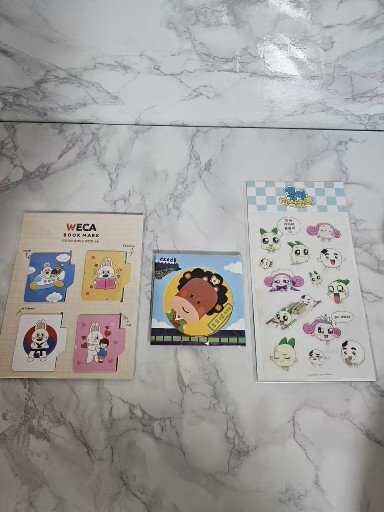 새상품-한정판 위카 북마크+손거울 중전마마+쿵야 투명스티커+쿵야키링