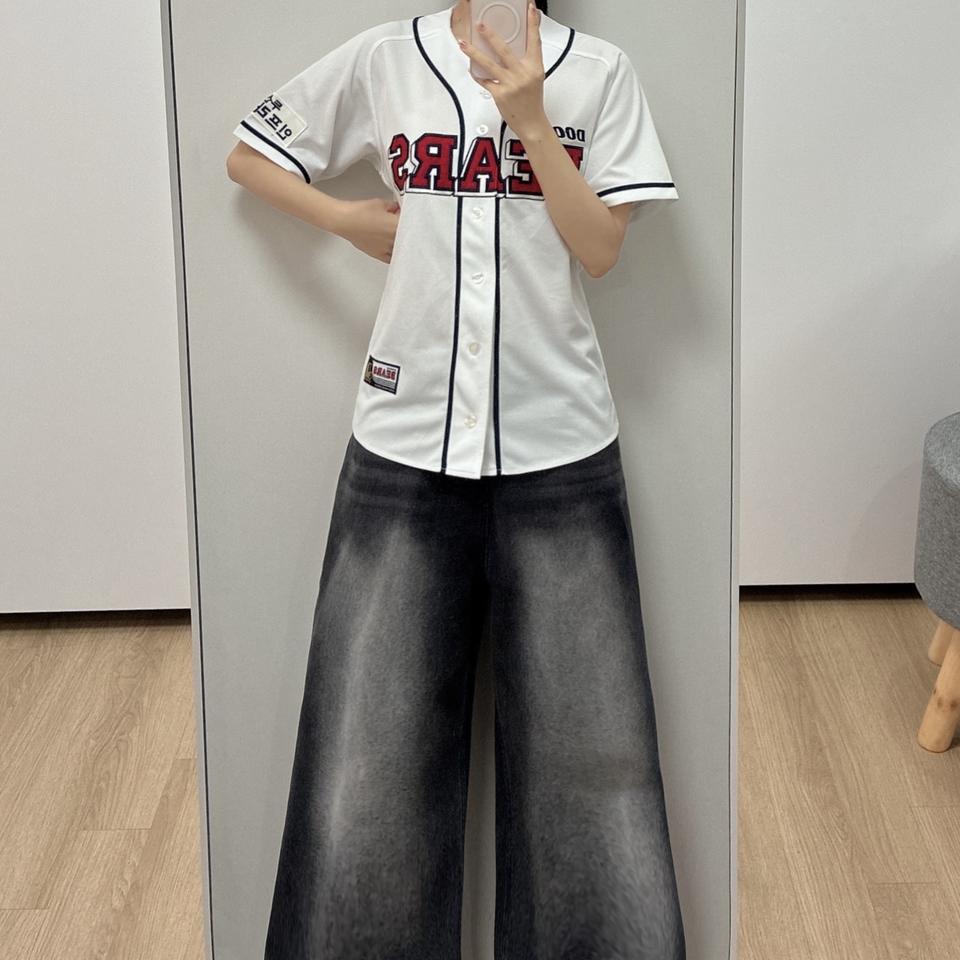 두산베어스 김재환 마킹 홈 반팔 유니폼