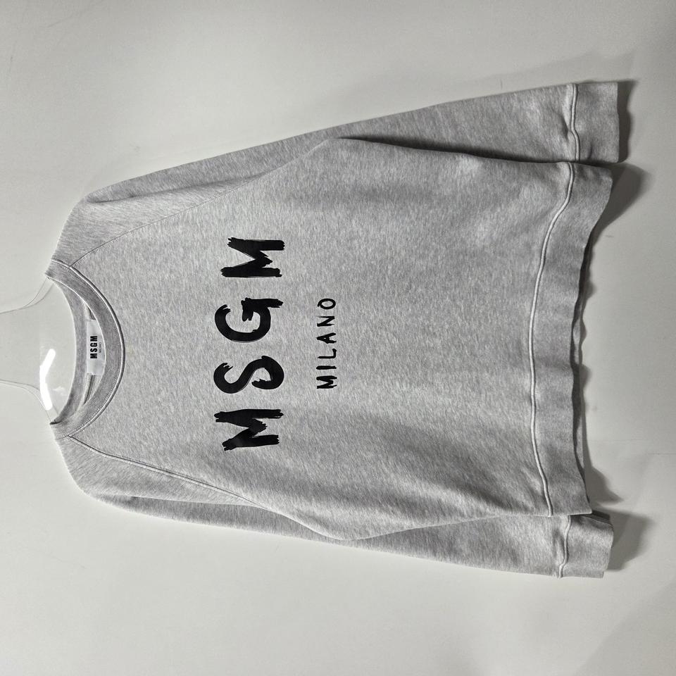 MSGM 라이트그레이 밀라노 로고 맨투맨 26071406