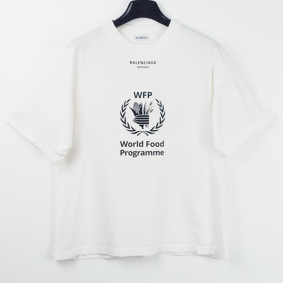 발렌시아가 x WFP 오버핏 반팔 티셔츠/XS/칠팔구제