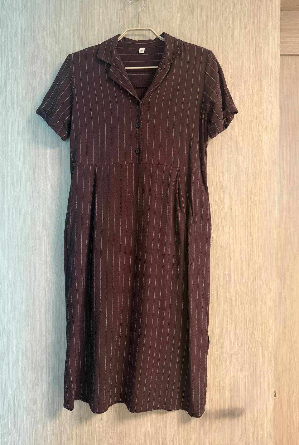 카라 원피스 브라운 F
