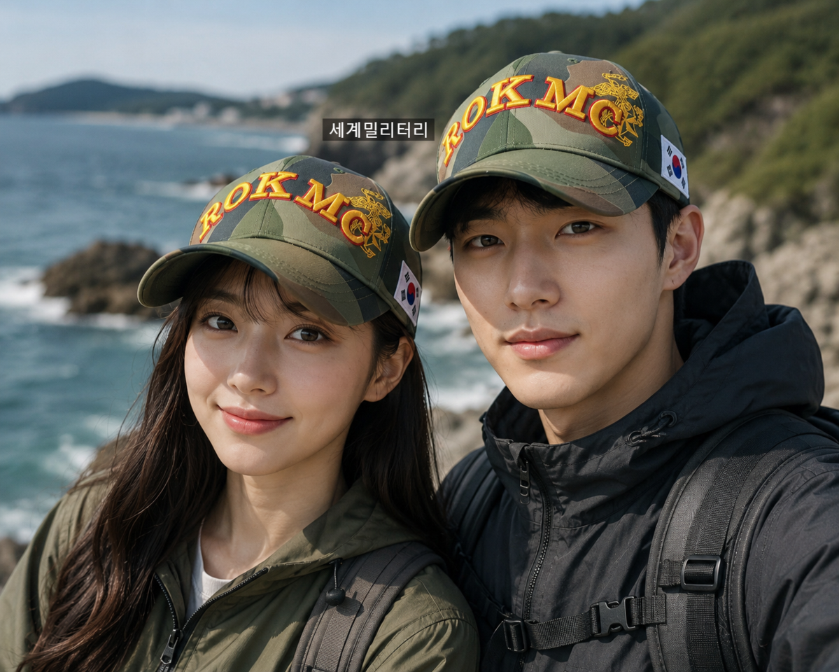해병대 큰무늬 위장 ROKMC 모자