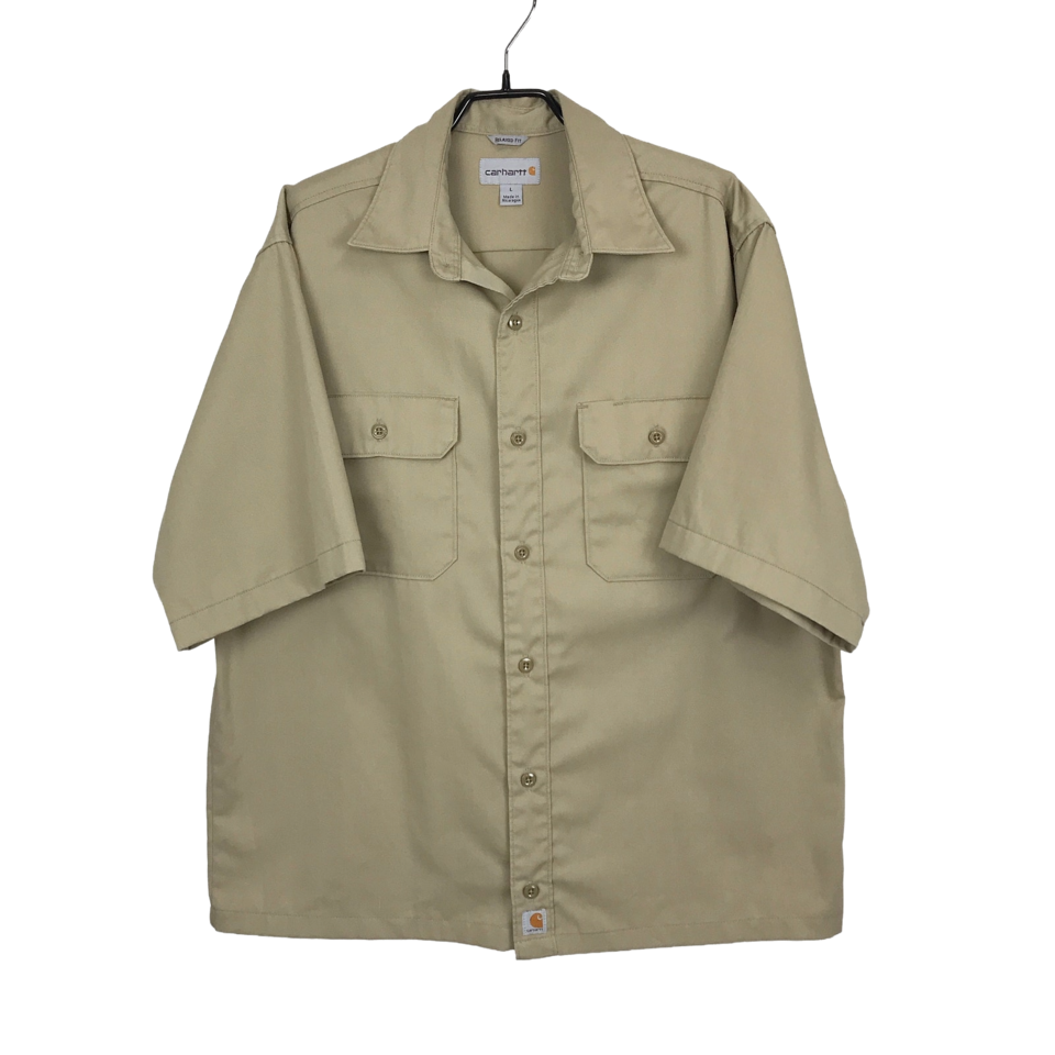 칼하트 Carhartt 워크 반팔 셔츠 남방 베이지색 남성L