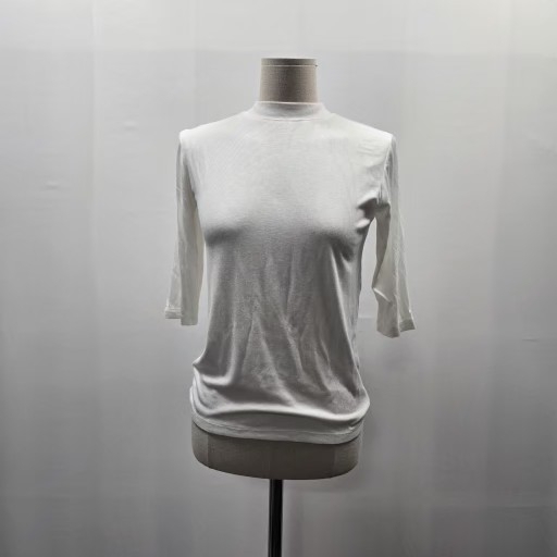 0254 [neroli]기본 터틀넥 골지 티셔츠 화이트 S