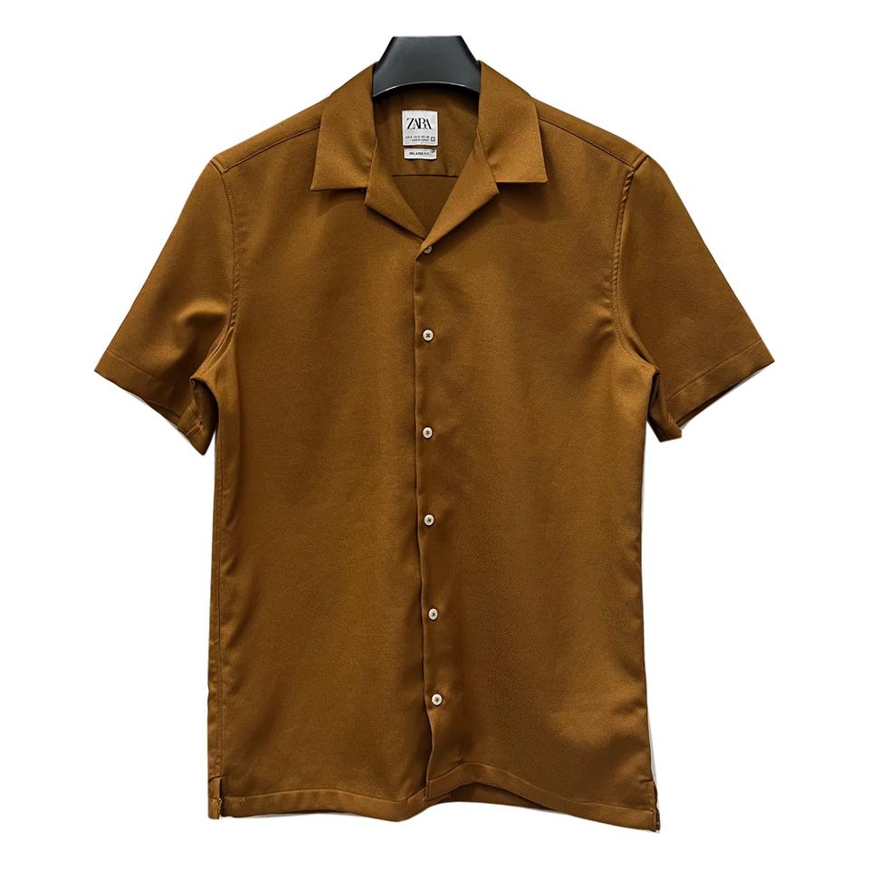 ZARA 자라 릴렉스핏 오픈카라 반팔 셔츠 S
