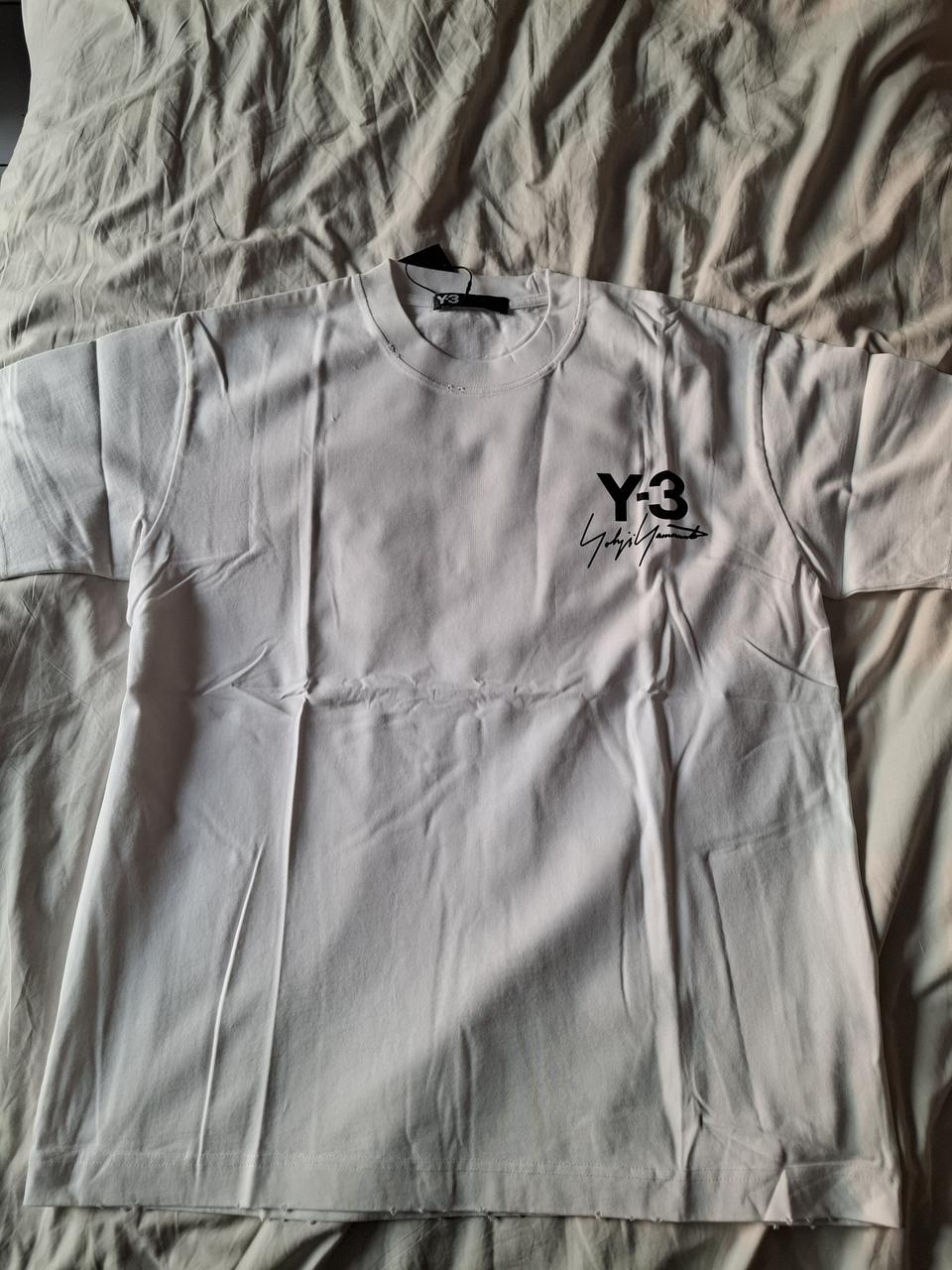 Y-3 반팔 티셔츠 화이트 베이직