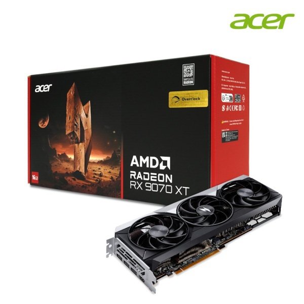 (미개봉) 에이서 니트로 라데온 RX 9070 XT OC D6 16GB