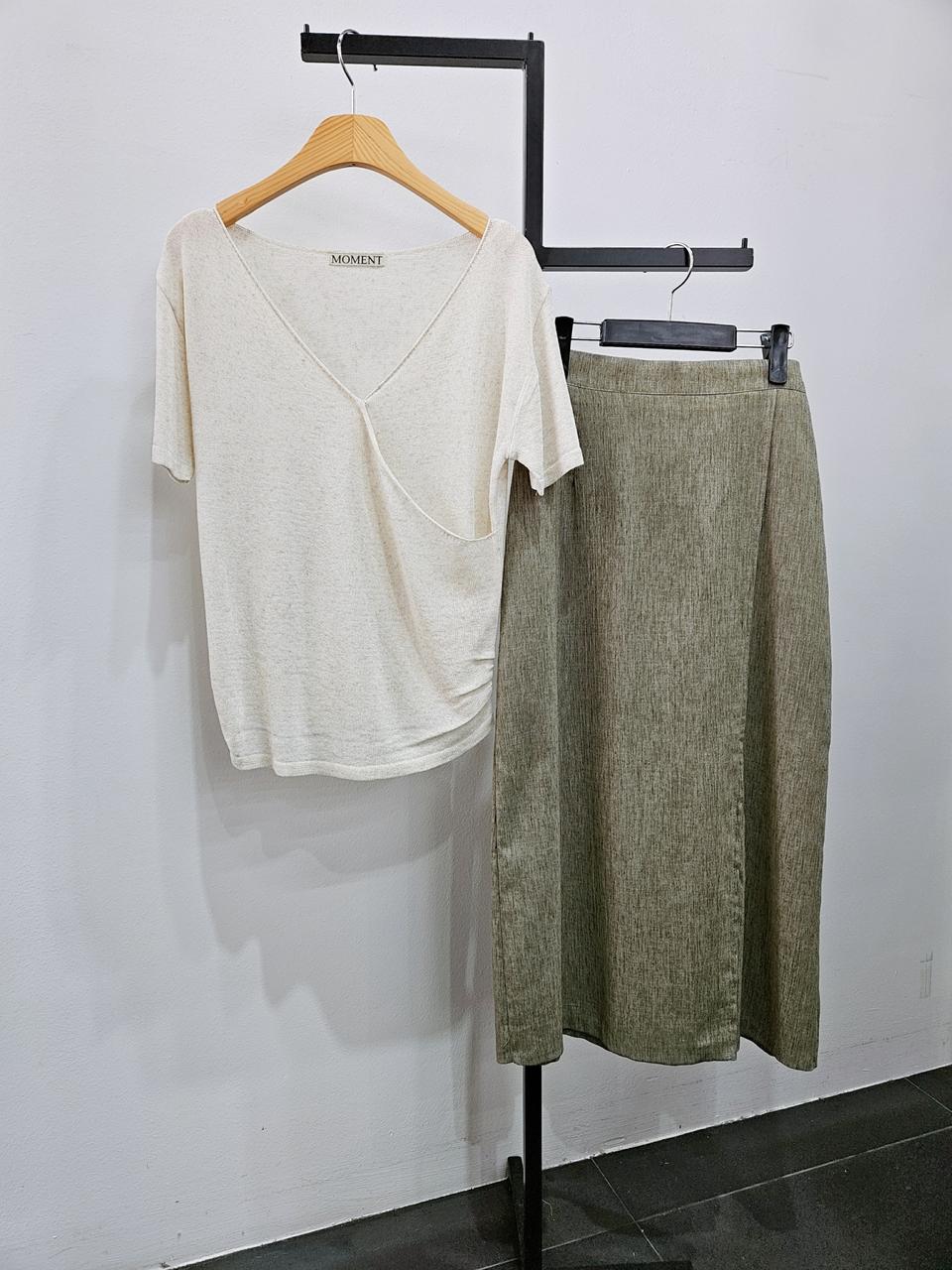 새상품 니트 티+스커트set